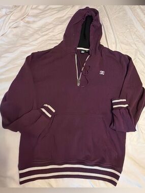 DC Shoes Men's Plum Quarter-Zip Hoodie Sweatshirt